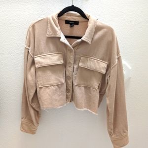 F21 Beige Crop Jacket
